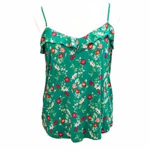 Old Navy floral tank top green size medium